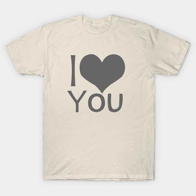 I love you beige T-Shirt by persa